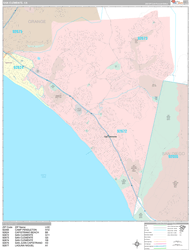 San Clemente Wall Map Premium Style 2024
